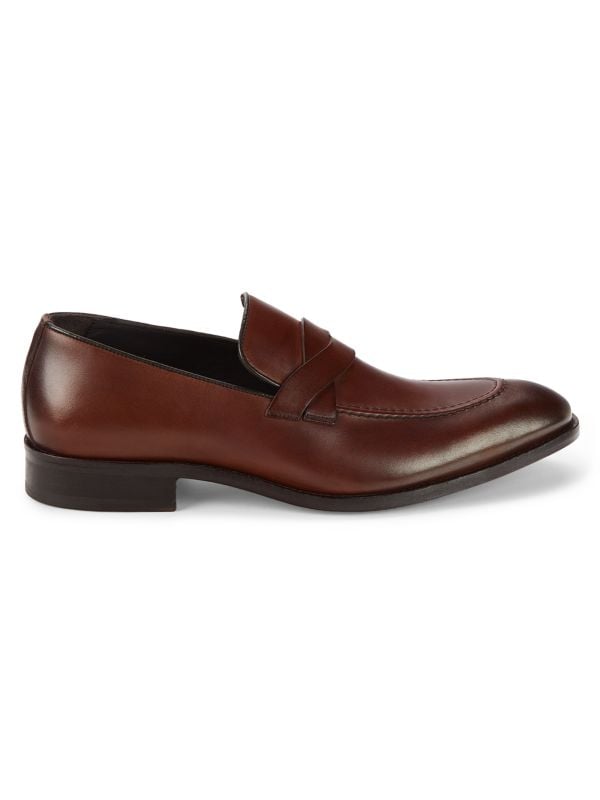 Johnston & Murphy Langford Leather Penny Loafers